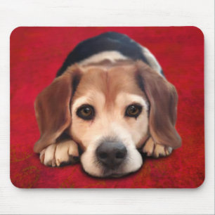 Beagle Fine Art Dog Art Malerei Mousepad