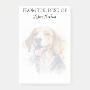 Beagle-Freund monogrammierter Hund Post-it Klebezettel