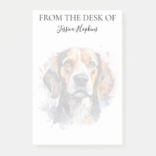 Beagle-Freund monogrammierter Hund Post-it Klebezettel