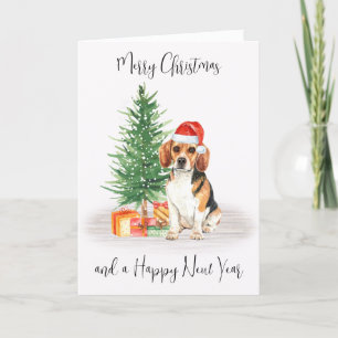 Beagle Frohe Weihnachts Weihnachtsfest Weihnachtsm Feiertagskarte
