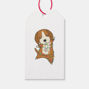 Beagle Frohe Weihnachts-Wintertiere Hund Geschenkanhänger