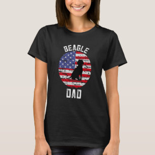 Beagle für Männer Beagle Vater Not American Fla T-Shirt