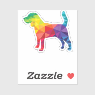 Beagle Gay Pride LGBT LGBTQ Rainbow Flag Hundelove Aufkleber