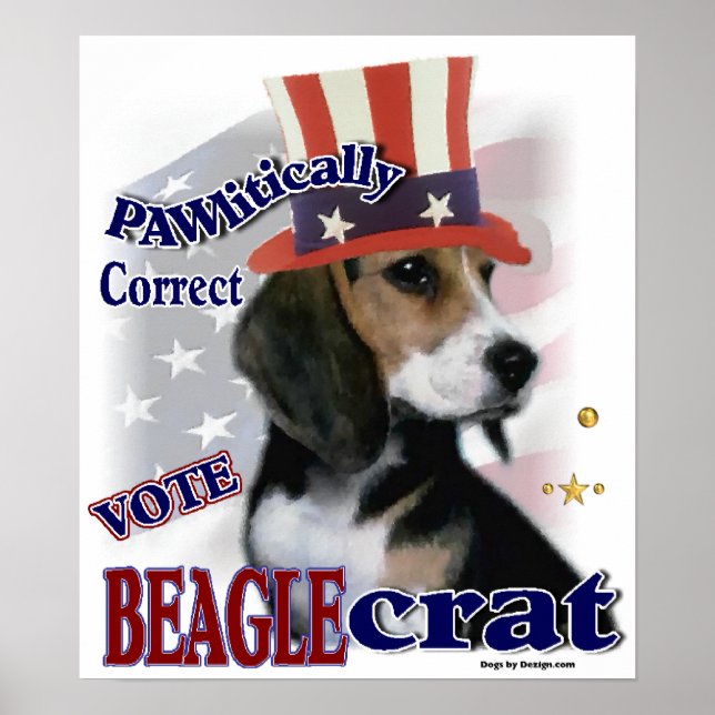 Beagle Geschenke Poster (Vorne)