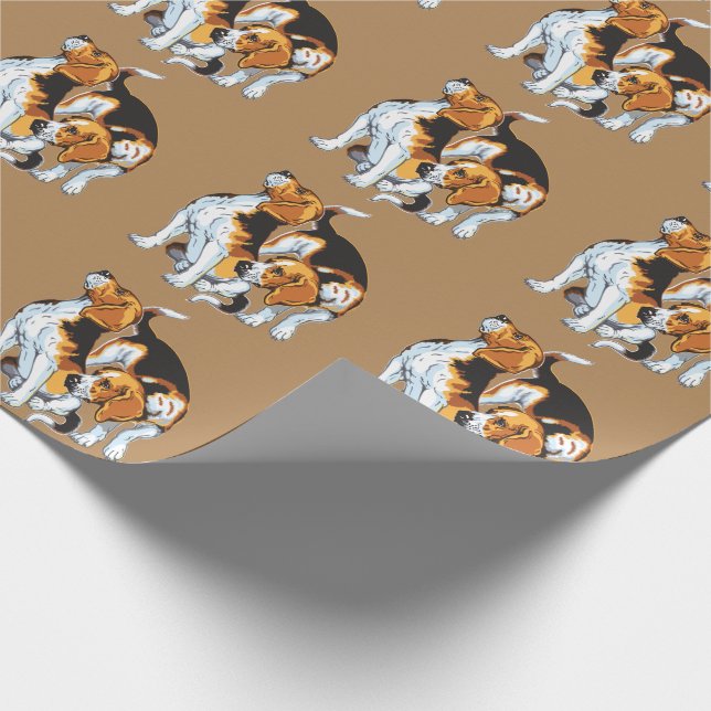 Beagle Geschenkpapier (Ecke)