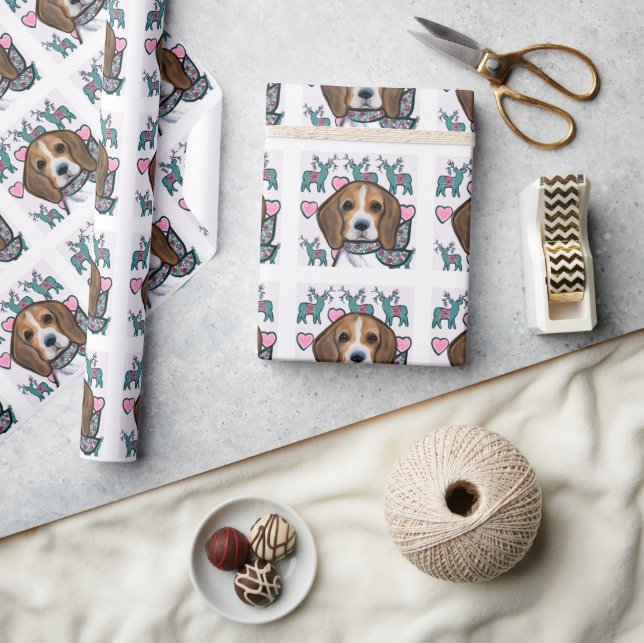 Beagle     geschenkpapier (Kunsthandwerk)