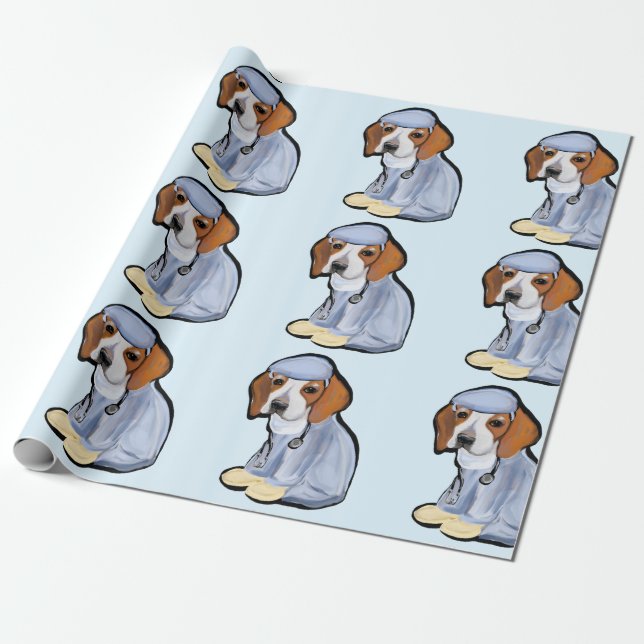 BEAGLE GESCHENKPAPIER (Ungerollt)