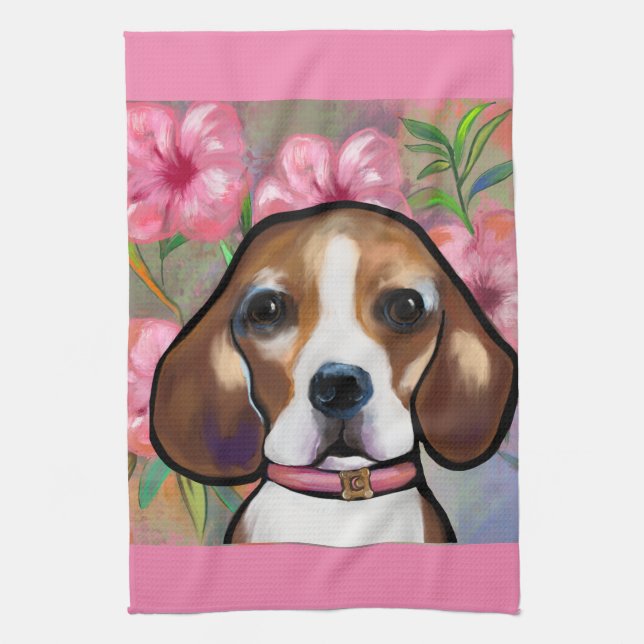 Beagle Geschirrtuch (Vertikal)