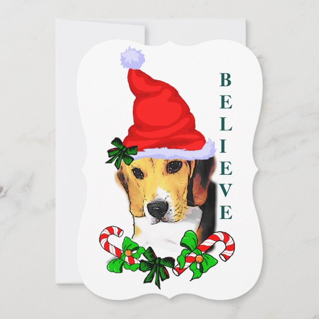 Beagle glaubt an Weihnachten (Vorderseite)