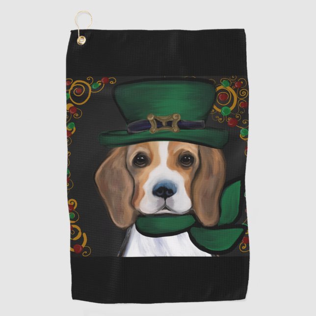 Beagle Golfhandtuch (Vorderseite)