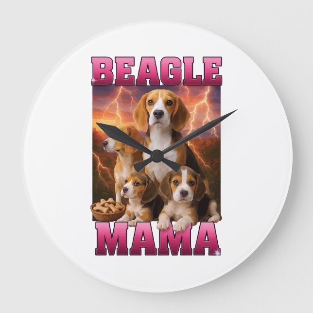 Beagle  große wanduhr (Vorderseite)
