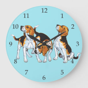 Beagle Große Wanduhr