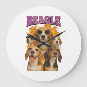 Beagle große wanduhr