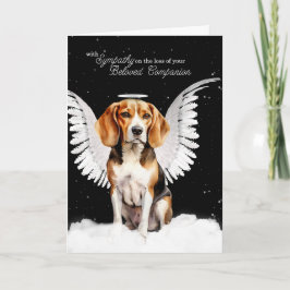 Beagle Guardian Angel Dog Beileid Karte