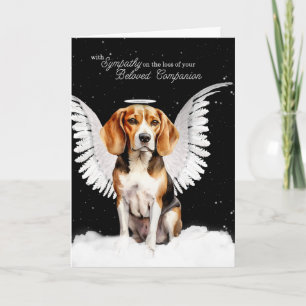 Beagle Guardian Angel Dog Beileid Karte