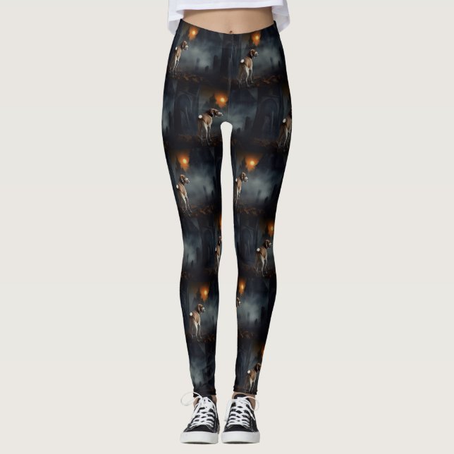Beagle Halloween Beängstigend Leggings (Vorderseite)
