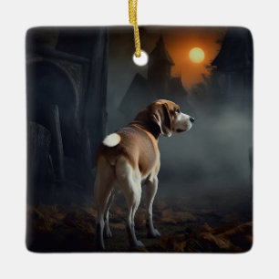 Beagle Halloween Gruselig Keramikornament
