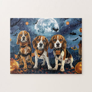 Beagle Halloween Gruselig Puzzle
