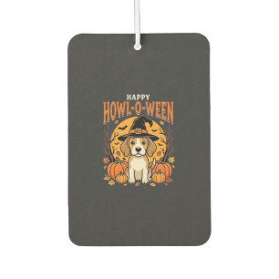 Beagle Halloween Howl-O-Ween Hund Kürbis Design_1 Autolufterfrischer