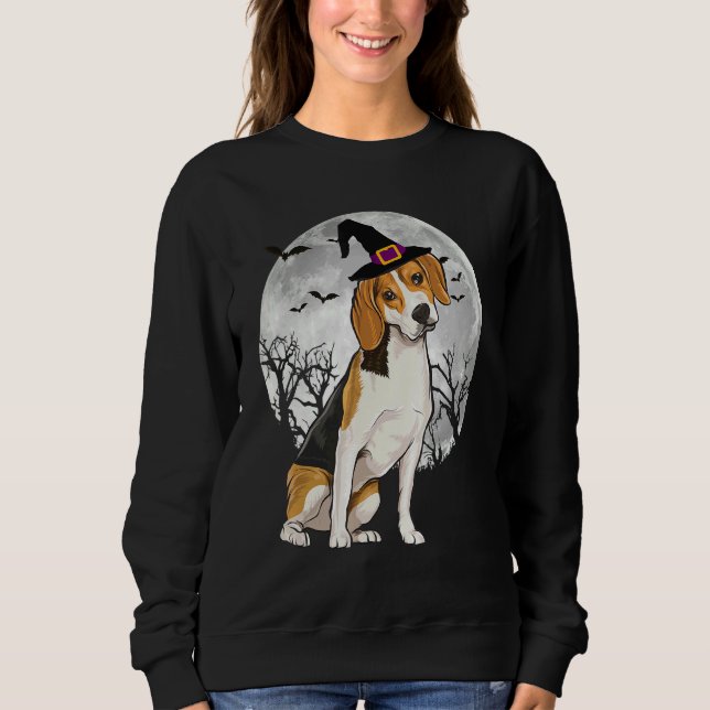 Beagle Halloween-Hut Sweatshirt (Vorderseite)
