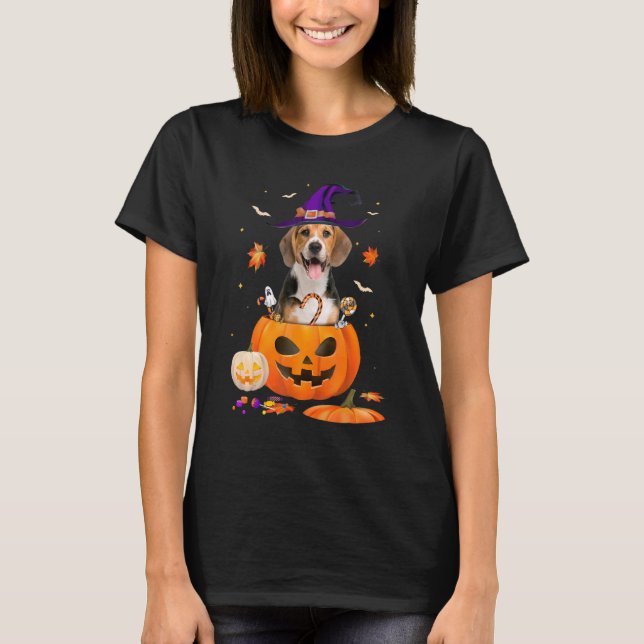 Beagle Halloween-Kostüm Halloween Hund Lover T-Shirt (Vorderseite)