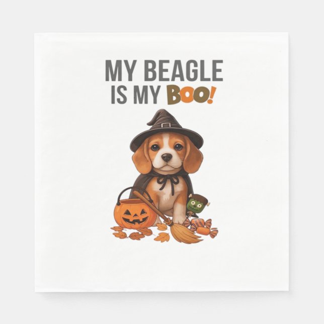 Beagle Halloween Kostüm Mein Beagle ist mein Boots Serviette (Vorderseite)
