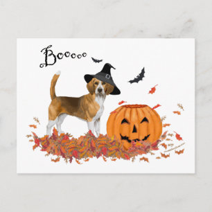 Beagle Halloween Postkarte