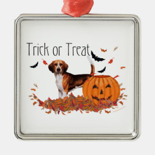 Beagle Halloween Silbernes Ornament