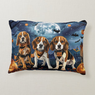 Beagle Halloween Spooky Dekokissen