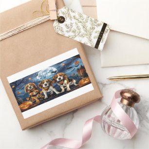 Beagle Halloween Spooky Rechteckiger Aufkleber