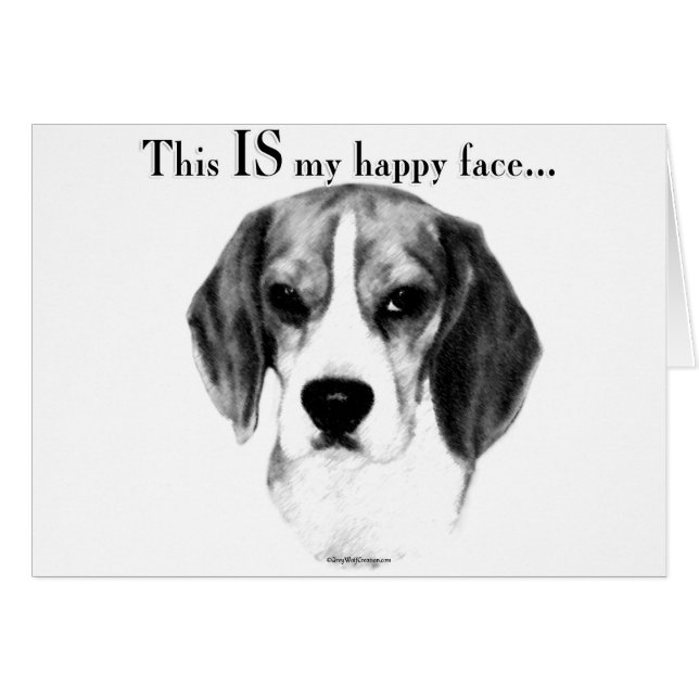 Beagle Happy Face (Vorderseite (Horizontal))