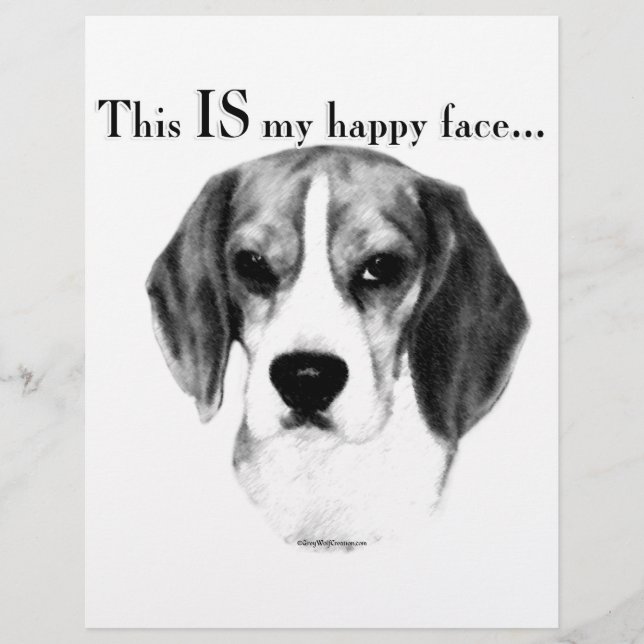 Beagle Happy Face; Happy Beagle; Grumpy Beagle (Vorderseite)