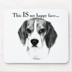 Beagle Happy Face Mousepad