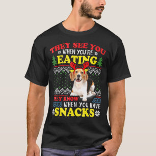 Beagle hässliche Weihnachten, die sie sehen, wenn T-Shirt