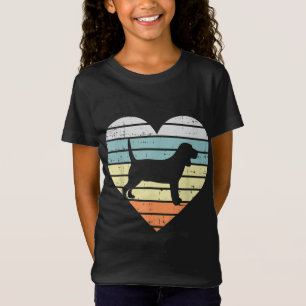 Beagle Hecht Sonnenuntergang Retro Tier Hund Hund T-Shirt