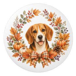 Beagle-Herbstkranz Keramikknauf
