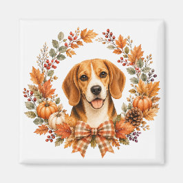 Beagle-Herbstkranz Magnet