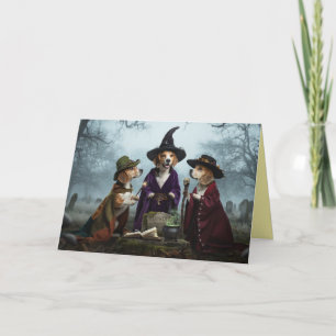 Beagle-Hexen-Halloween-Karte Feiertagskarte
