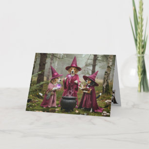 Beagle-Hexen-Halloween-Karte Feiertagskarte