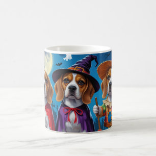 Beagle Hogs Pumpkin Halloween Funny Kaffeetasse