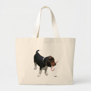 Beagle Holiday Tote Bag Jumbo Stoffbeutel