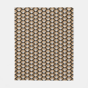 Beagle-Honeycomb-Muster Fleece Blanket
