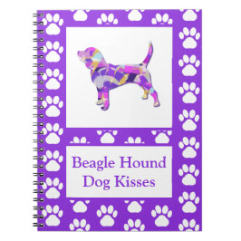 Beagle Hound Dog Kisses Silhouette Niedlich PPY&B Notizblock