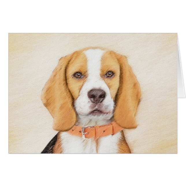 Beagle Hound Dog Malerei Original Tierart (Vorderseite (Horizontal))
