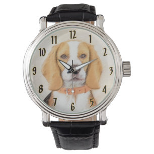Beagle Hound Dog Malerei Original Tierart Armbanduhr