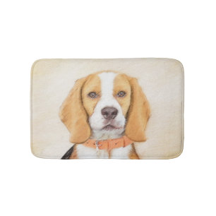 Beagle Hound Dog Malerei Original Tierart Badematte