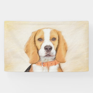 Beagle Hound Dog Malerei Original Tierart Banner