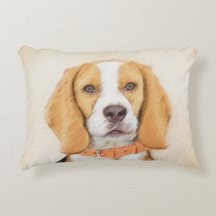 Beagle Hound Dog Malerei Original Tierart Dekokissen