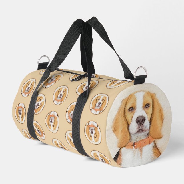 Beagle Hound Dog Malerei Original Tierart Duffle Bag (Linke Seite)