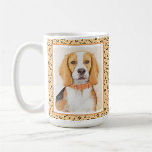 Beagle Hound Dog Malerei Original Tierart Kaffeetasse